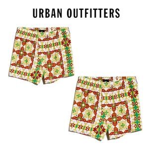 NEW Urban Outfitters UO Geometric Print Woven Boxer Shorts Set of 2 Sz S